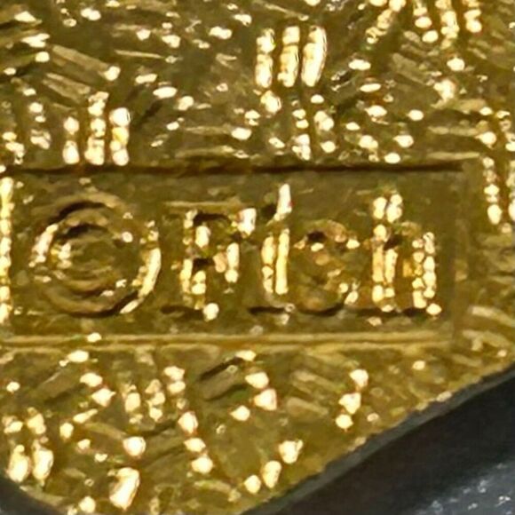 Pair Of Vtg Monet & Fish Brooch Pins Gold-tone & Pastel Cloisonne Enamel Signed - Picture 7 of 7